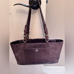 Coach Brown Leather Tote Bag
